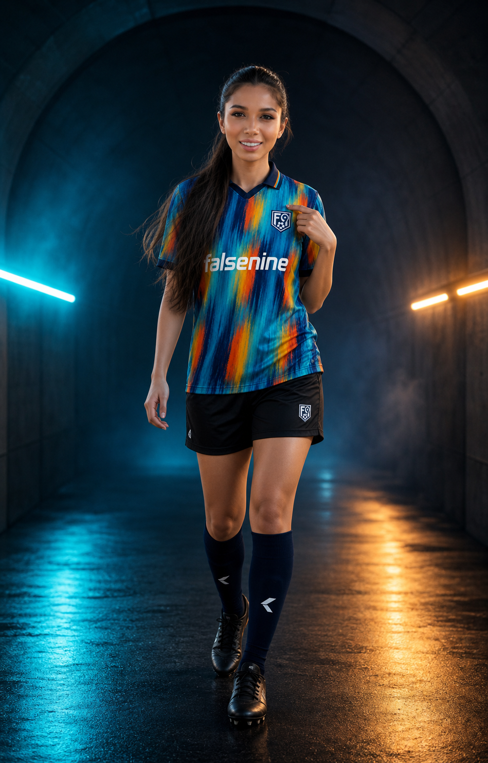 Model mengenakan jersey TOSCA TEAM Falsenine